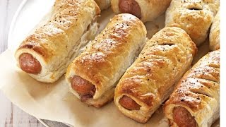 Quick Easy breakfast snacks Non veg tiffin time snacks Puff Pastry sausage Rolls recipe [upl. by Posner]