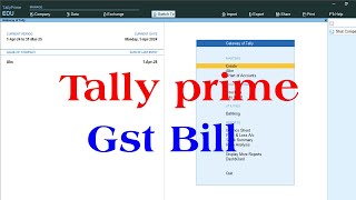 tally prime  gst in tally prime  gst entry in tally prime  how to make gst bill in tally [upl. by Vanzant]