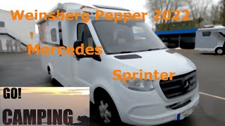 Premiere 2022 Weinsberg Edition Pepper auf Mercedes Sprinter Wohnmobil [upl. by Anilra]