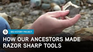 How to Make Simple and Effective Stone Tools  Big History Project [upl. by Idolla]