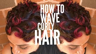 HOW TO WAVE CURLY HAIR FAST CRAZYABOUTANGEL [upl. by Chemaram]