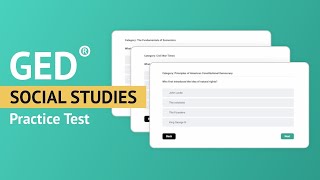 GED Social Studies Practice Test  All Answered Explained [upl. by Nagey]