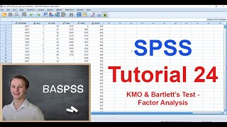 SPSS 24  KMO amp Bartletts Test of Sphericity  Factor Analysis [upl. by Mozes]