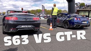 MercedesAMG S63 Cabriolet vs GTR vs TVR T350T vs C63 S [upl. by Duyne]