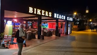 Lanzarote Playa Blanca  Bikers Bar The Harp Barneys Bar Papagayo Centre [upl. by Aicile153]