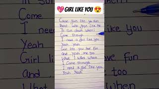 Girl like you 😍💖 Maroon 5 song lyrics music song love newmusic girllikeme lyrics shorts top [upl. by Shedd]