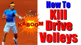 Tennis Drive Volley Technique  Kill High Balls [upl. by Nerak]