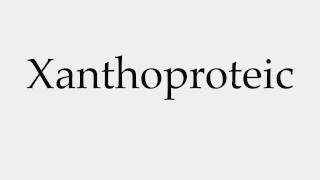 How to Pronounce Xanthoproteic [upl. by Keelia419]