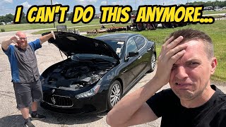 After 3 FAILED ENGINES on my Maserati Ghibli my mechanic is QUITTING and Im out THOUSANDS [upl. by Stine]