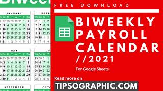 Google Sheets 2021 Biweekly Payroll Calendar Template ► Free Download [upl. by Brill]