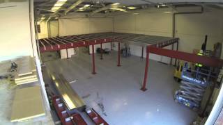 Constructing a mezzanine floor in record time  timelapse video [upl. by Anazraf]