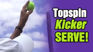 Tennis Serve  Master The Topspin Kick Second Serve [upl. by Kevyn]