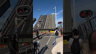 Opening the bridge for ships Liljeholmens bridge cyclelife [upl. by Kemme]