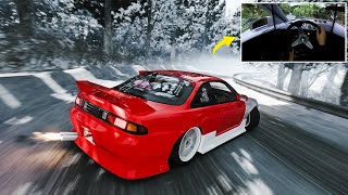 Nissan Silvia S14 Touge Drifting l 4K Assetto Corsa Steering Wheel Gameplay [upl. by Nunciata242]