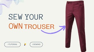 Mens Trouser Cutting Made Easy Step by step Tutorial [upl. by Patrich]