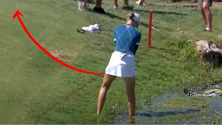 CRAZIEST GOLF SHOTS  LPGA  USGA  WSN [upl. by Mukund545]