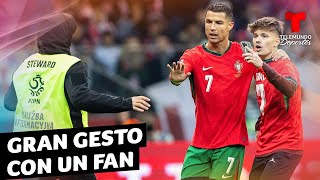 El gesto de Cristiano Ronaldo tras su gol 906  Telemundo Deportes [upl. by Altis]