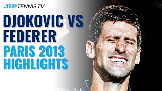 Novak Djokovic vs Roger Federer Extended Highlights  Paris Masters SemiFinal 2013 [upl. by Butterfield818]