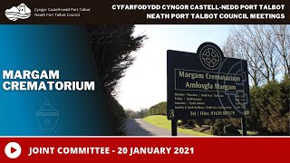 Margam Crematorium Joint Committee  20 January 2021 [upl. by Ruyle142]