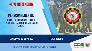 PERSCONFERENTIE MIN DEFENSIE ACTUELE ONTWIKKELINGEN EN GEREALISEERDE RESULTATEN 2024 18062024 [upl. by Oeniri]