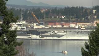 USS Ranger CV61 Leaving PSNS Shot 2 [upl. by Ayanaj]