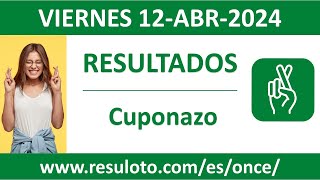 Resultado del sorteo Cuponazo del viernes 12 de abril de 2024 [upl. by Gilroy710]