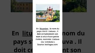 Pourquoi la Lituanie sappelle la Lituanie 🇱🇹 légende toponymie étymologie [upl. by Willard]