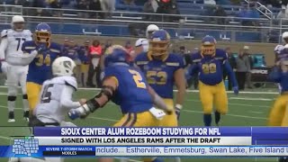 Sioux Center native and LA Rams signee Rozeboom working on mental game as he awaits NFL return [upl. by Nnylcaj675]