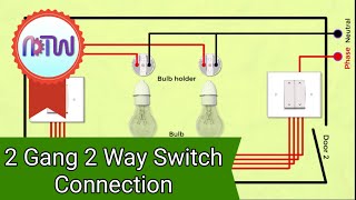 How To Wire a Two Way  One Lighting Point System Practical Demonstration [upl. by Sutniuq]