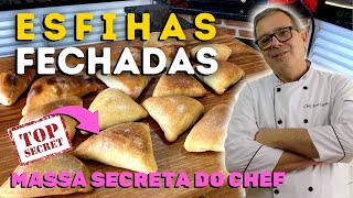 ESFIHAS FECHADAS  MASSA SECRETA DO CHEF [upl. by Anatsirhc]