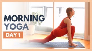 DAY 1 CHOOSE  10 min Morning Yoga Stretch  Flexible Body Yoga Challenge [upl. by Elaweda]