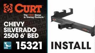 Trailer Hitch Install CURT 15321 on 2005 Chevrolet Silverado 2500 Short Bed [upl. by Etnoed]