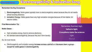 Electronegativity and Ionization energy song [upl. by Eux]