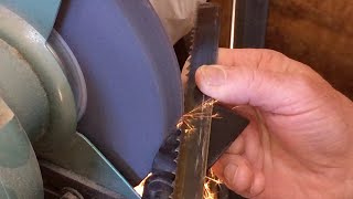 Richard Raffan sharpening a bandsaw blade [upl. by Arahset127]