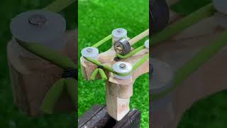 Handcraft a hand wooden crossbow  Craft Idea  DIY [upl. by Iow]