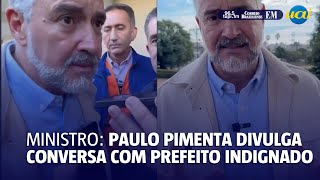 Ministro Paulo Pimenta expõe discussão com prefeito gaúcho [upl. by Ainafets]