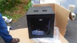 Tripp Lite SRW12US 12U Wall Mount Rack Enclosure unboxing by Intellibeamcom [upl. by Luas]