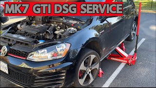 MK7 GTI DSG Service at Home in 5 Minutes MQB DSG Oil Service [upl. by Aneej959]