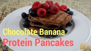 Chocolate Banana Protein Pancakes [upl. by Lorenz]