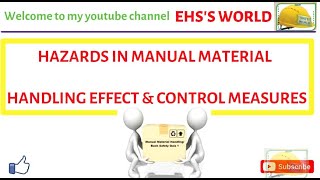 Manual Handling Hazards and Control measures Hazards in Manual Handling Manual Material Handling [upl. by Cyma366]