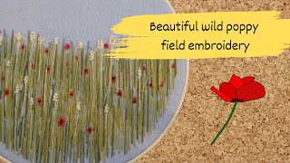 The perfect way to use the ends of thread  wild flower embroidery [upl. by Anderer]