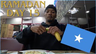 First Time EVER Eating Somali Food   RAMADAN FASTING AS A NON MUSLIM  DAY 15 [upl. by Rovit412]