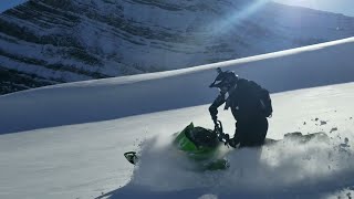 MOUNTAIN SLEDDING IN ALBERTA DEEP SNOW [upl. by Ap]