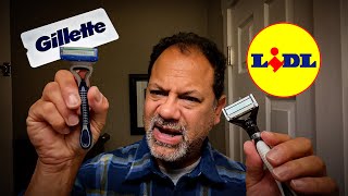 SHAVE WARS Budget Razor Battle Lidls All Man 5 Blade vs Gillette Sensor 5 – Who Makes the Cut [upl. by Ahsielat]