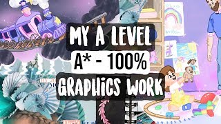 A Level Graphics Book Flip Through A  100 [upl. by Nivlag]