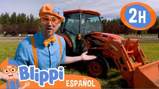 Blippi aprende sobre tractores  Blippi Español  Videos educativos para niños [upl. by Anelet61]