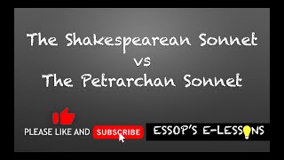 The Petrarchan Sonnet vs The Shakespearean Sonnet Iambic Pentameter Explained EssopsElessons [upl. by Aniaj]