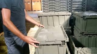 Industrial Stacking Bins  Stack amp Nest Totes [upl. by Leitnahs]