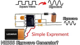 NE555 SineWave Generator  5060Hz  Simple Exprement [upl. by Ferd369]