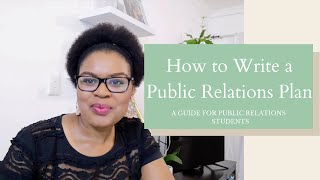 How to write a Public Relations plan [upl. by Kirshbaum]